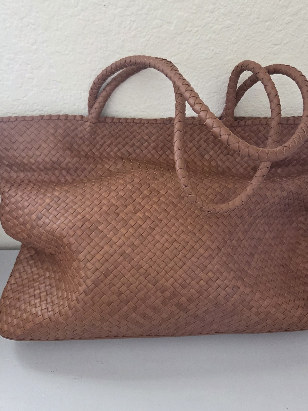 Quince Handwoven Leather Tote - Picture 2 of 10